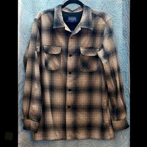 Pendleton Plaid Board Shirt Fitted Sz L